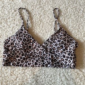 Cheetah print bikini top
